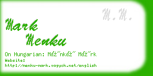 mark menku business card